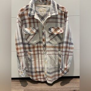 Altar'd State Multicolor Plaid Button-Down Shacket